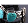 Image 5 : Navajo Sterling Silver and Turquoise Cuff
