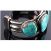 Image 6 : Navajo Sterling Silver and Turquoise Cuff