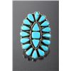 Image 1 : Navajo Nickel Silver & Turquoise Petite Point Ring