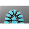 Image 2 : Navajo Nickel Silver & Turquoise Petite Point Ring