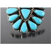 Image 4 : Navajo Nickel Silver & Turquoise Petite Point Ring