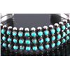 Image 8 : Navajo Coin Silver and Turquoise Cuff c.1930