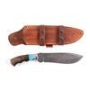 Image 1 : CFK Damascus Ram Horn Knife w/ Scabbard