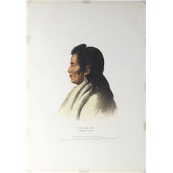 Early Sha-Ha-Ka A Mandan Chief Lithograph 1837