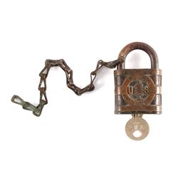 U.S. Forest Service Pine Tree Logo Padlock 1930's