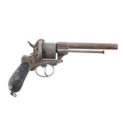 Engraved Lefaucheux 12mm Pinfire DA Revolver