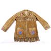 Image 2 : Cree Native American Floral Beaded Leather Jacket