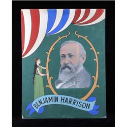 Benjamin Harrison Campaign Folk Art Poster