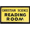 Image 1 : 2-Sided Christian Science Reading Room Sign c1900-