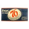 Image 1 : Drink Ice Cold 76 Tin Advertising Sign
