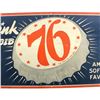 Image 2 : Drink Ice Cold 76 Tin Advertising Sign