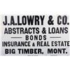 Image 2 : J.A. Lowry Sign from Big Timber Montana
