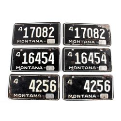 1958 Montana License Plate Collection