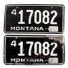 Image 2 : 1958 Montana License Plate Collection