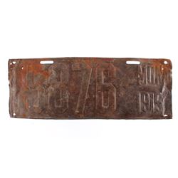 1915 Montana License Plate