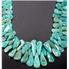 Image 2 : Navajo Turquoise Mountain Teardrop Nugget Necklace