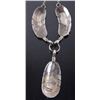 Image 7 : Navajo Silver Feather Motif Drop Pendant Necklace