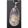 Image 8 : Navajo Silver Feather Motif Drop Pendant Necklace