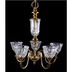 Beautiful Brass Tone Chandelier