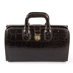 Upjohn Top Grain Cow Leather Doctors Bag c. 1950