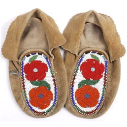 Plains Indian Beaded Leather Moccasins