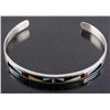 Image 7 : Pair of Zuni Multi-Stone & Sterling Silver Cuffs