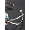 Image 4 : Signed Navajo Morenci Turquoise & Coral Bracelet