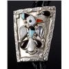 Image 3 : Zuni Multi-Stone Thunderbird Effigy Sterling Bolo