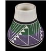 Image 1 : Signed Sioux Polychrome Geometric Motif Vase