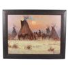 Image 1 : G. Harvey Framed Giclee Native Americans At Camp