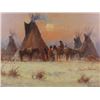 Image 2 : G. Harvey Framed Giclee Native Americans At Camp