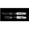 Image 10 : Scrimshaw 2 Piece Carving Set Signed Nuguruk