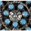 Image 2 : Signed Zuni Petite Sterling & Turquoise Brooch Pin