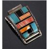 Image 2 : Signed Zuni Native Inlaid Mosaic Watch Band Tips