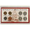 Image 1 : 100 YEARS OF US PENNIES AND NICKELS SET