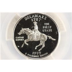 1999-S SILVER DELAWARE QUARTER PCGS PR69 DCAM