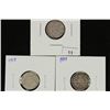 Image 1 : 1910,17 & 19 CANADA SILVER 10 CENTS