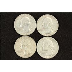 1961-D,62,63-D & 64-D WASHINGTON SILVER QUARTERS