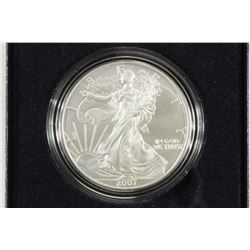 2007-W BURNISHED AMERICAN SILVER EAGLE UNC