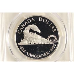 1986 CANADA VANCOUVER SILVER DOLLAR PCGS PR69 DCAM