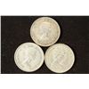 Image 2 : 1954,59 & 1968 CANADA SILVER 25 CENTS