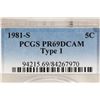 Image 3 : 1981-S TYPE I JEFFERSON NICKEL PCGS PR69 DCAM