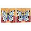 Image 1 : Pair of Large Framed Mosaic Tile Butterfly Art