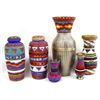 Image 1 : 6 Hand Beaded Vases by Kathy Kills Thunder