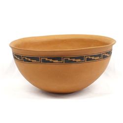 Large 1996 Taos Pueblo Pottery Bowl by Lujan-Hauer
