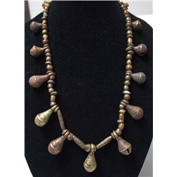 African Brass Bell Necklace