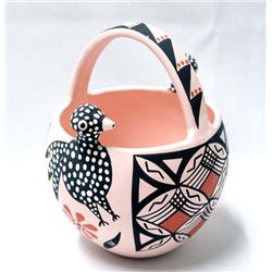 Acoma Pottery Bird Basket by Becky Pasquale