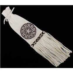 Native American Plains Indian Beaded Leather Bag