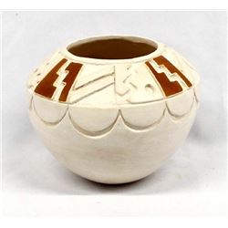 Native American Acoma Carved Pottery Jar, Patricio