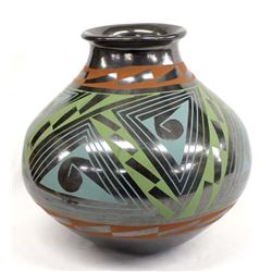 Large Mata Ortiz Polychrome Jar by Lucie Soto